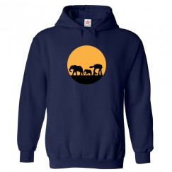 Walker Safari Elephants Unisex Kids and Adults Pullover Hooded Sweatshirt for Sci-Fi Movie Fans									 									 									